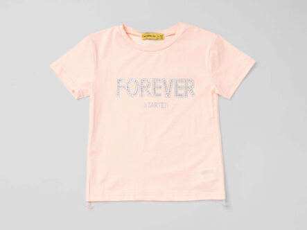 Kids Girl "Forever Started" Printed T-Shirt