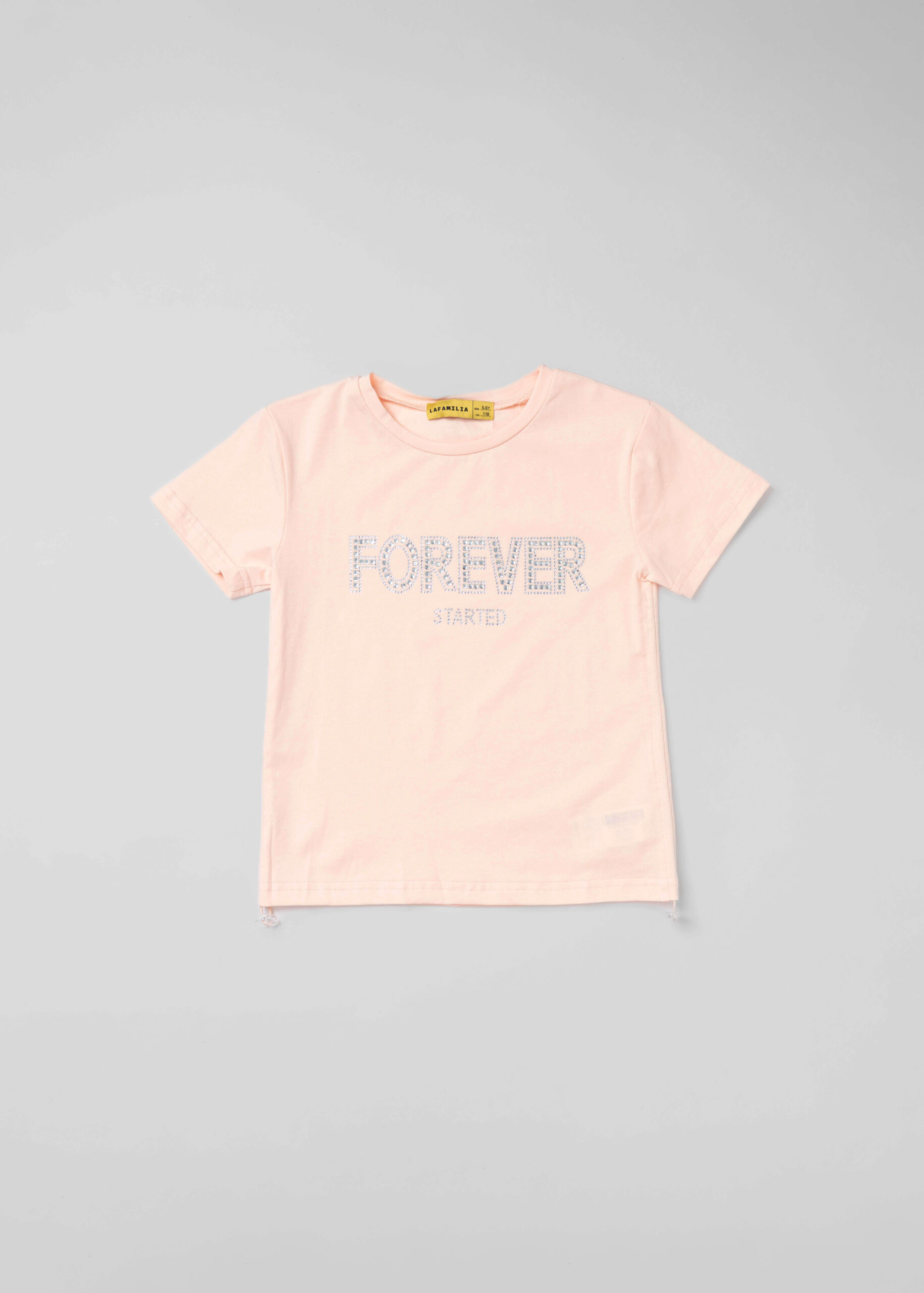 6125416011146-a Kids Girl "Forever Started" Printed T-Shirt - Image 1