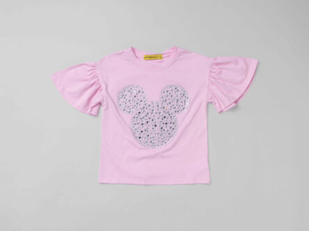 Kids Girl Strass Decor T-Shirt