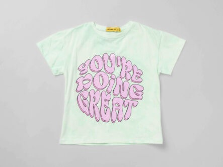 تيشيرت أطفال بناتي بطباعة "Yor're Doing Great"