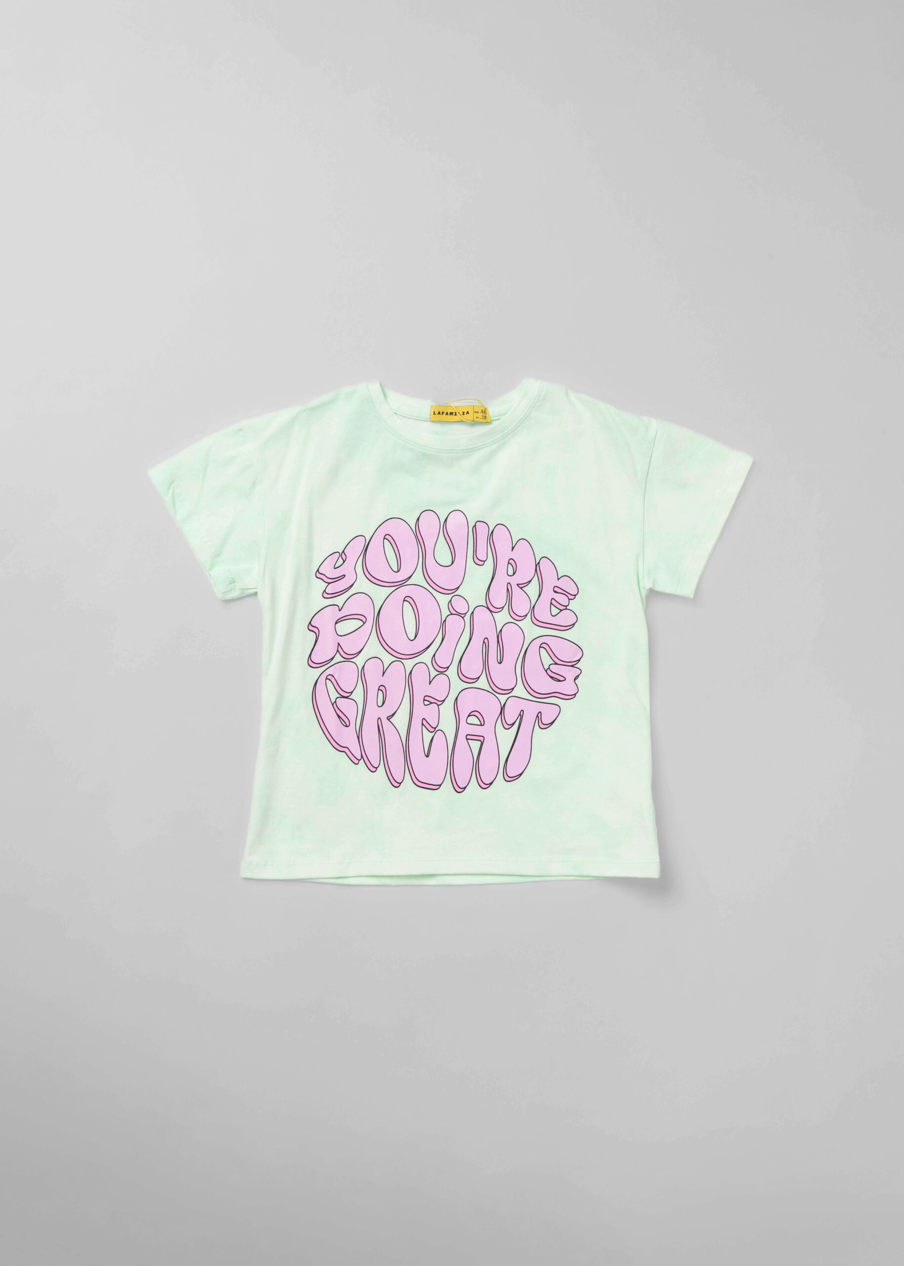 6125416049922-a تيشيرت أطفال بناتي بطباعة "Yor're Doing Great" - الصورة 1