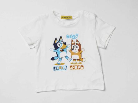 تيشيرت أطفال بيبي ولادي بطباعة "Bluey"
