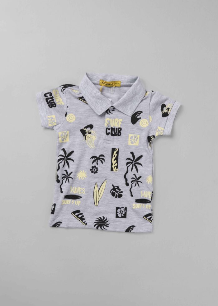 Baby Boy Printed Polo Shirt - Image 1