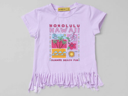 تيشيرت أطفال بيبي بناتي بطباعة "Honolulu Hawaii"