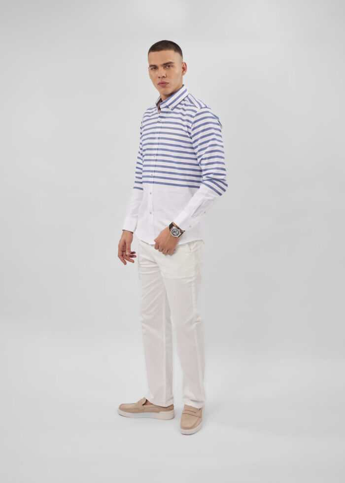 ⁦قميص رجالي مخطط Slim-Fit⁩ - الصورة ⁦2⁩