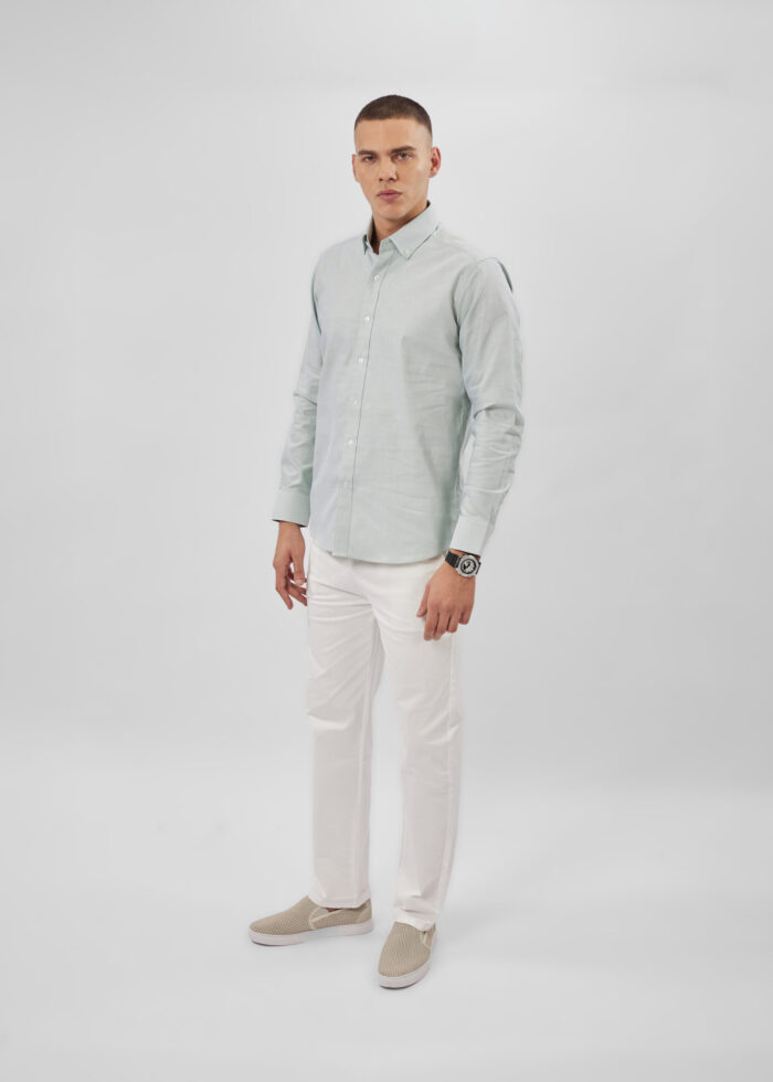 ⁦قميص رجالي سادة Slim-Fit⁩ - الصورة ⁦2⁩