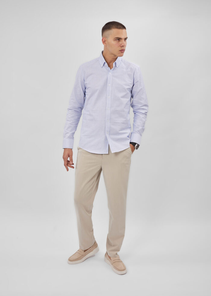 ⁦قميص رجالي مخطط Slim-Fit⁩ - الصورة ⁦2⁩