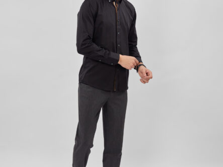 قميص رجالي سادة Slim-Fit
