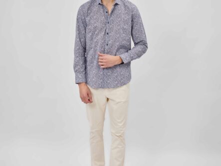 قميص رجالي معرق Slim-Fit