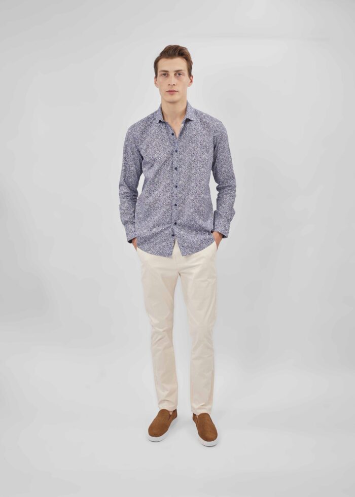 ⁦قميص رجالي معرق Slim-Fit⁩ - الصورة ⁦2⁩