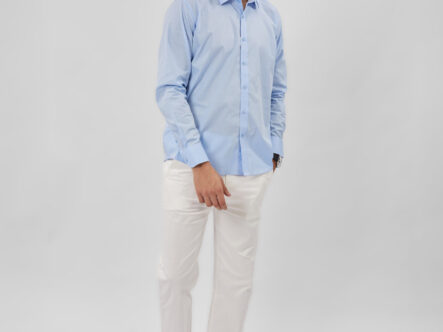 قميص رجالي بنقش Slim-Fit