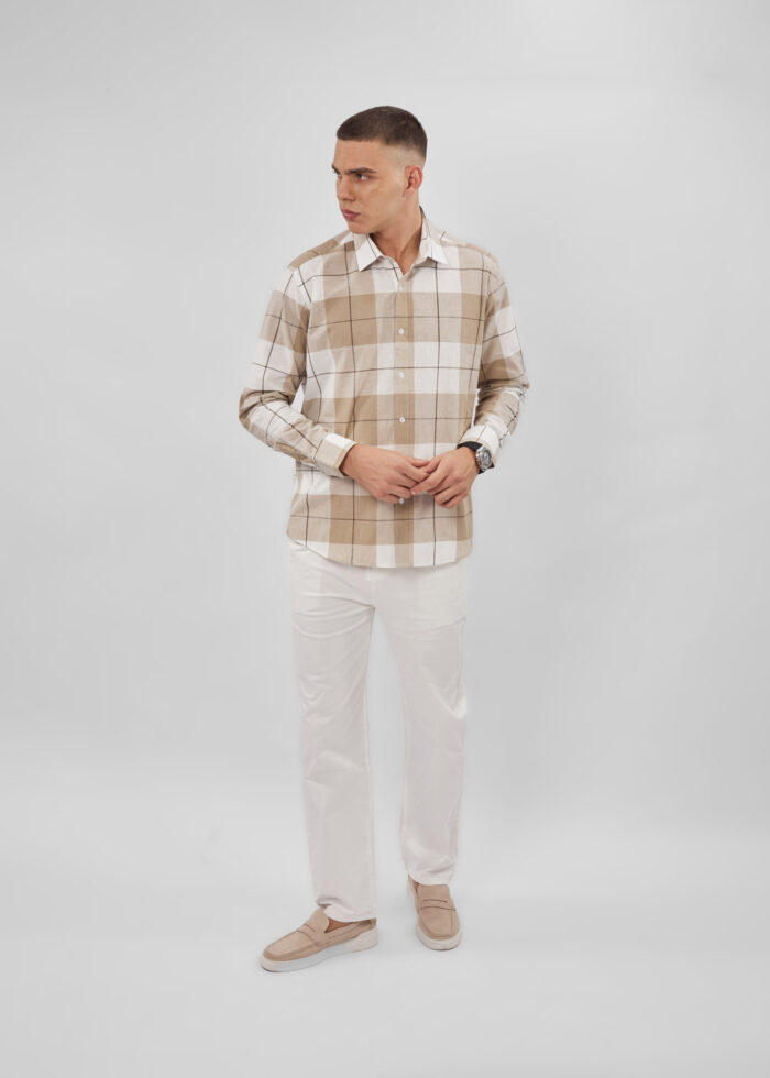 ⁦قميص رجالي كاروهات Slim-Fit⁩ - الصورة ⁦2⁩