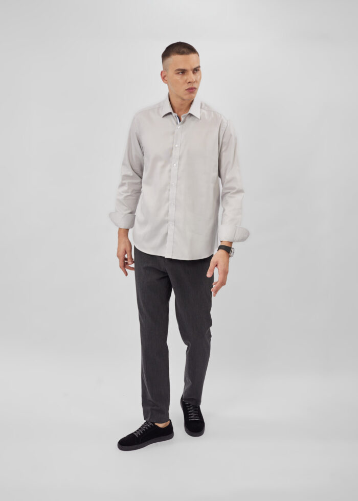 ⁦قميص رجالي سادة Slim-Fit⁩ - الصورة ⁦1⁩
