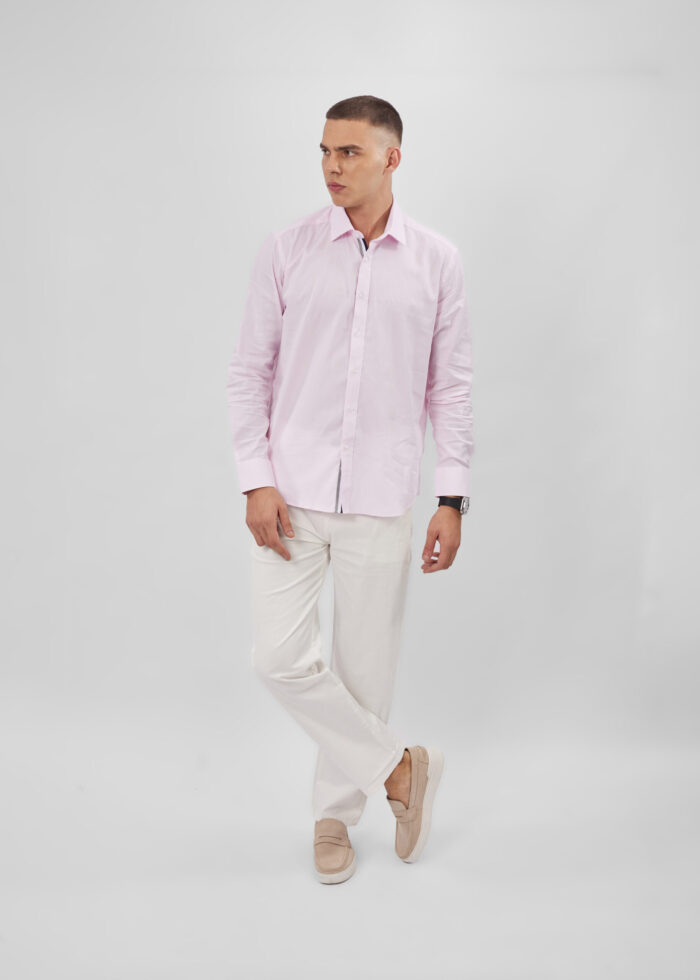 ⁦قميص رجالي سادة Slim-Fit⁩ - الصورة ⁦2⁩
