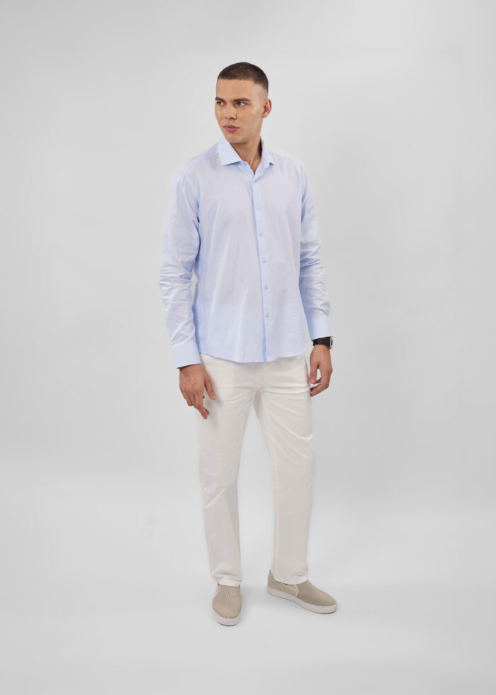 ⁦قميص رجالي سادة Slim-Fit⁩ - الصورة ⁦1⁩