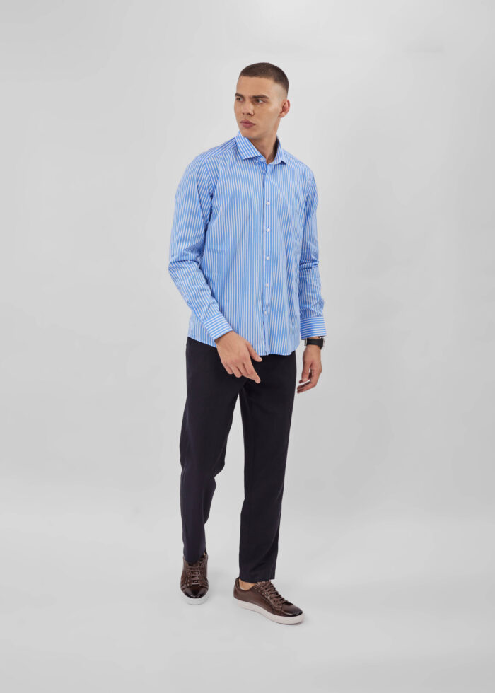 ⁦قميص رجالي مخطط Slim-Fit⁩ - الصورة ⁦2⁩