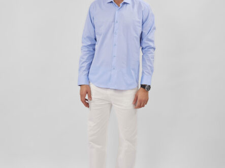 قميص رجالي بنقش Slim-Fit
