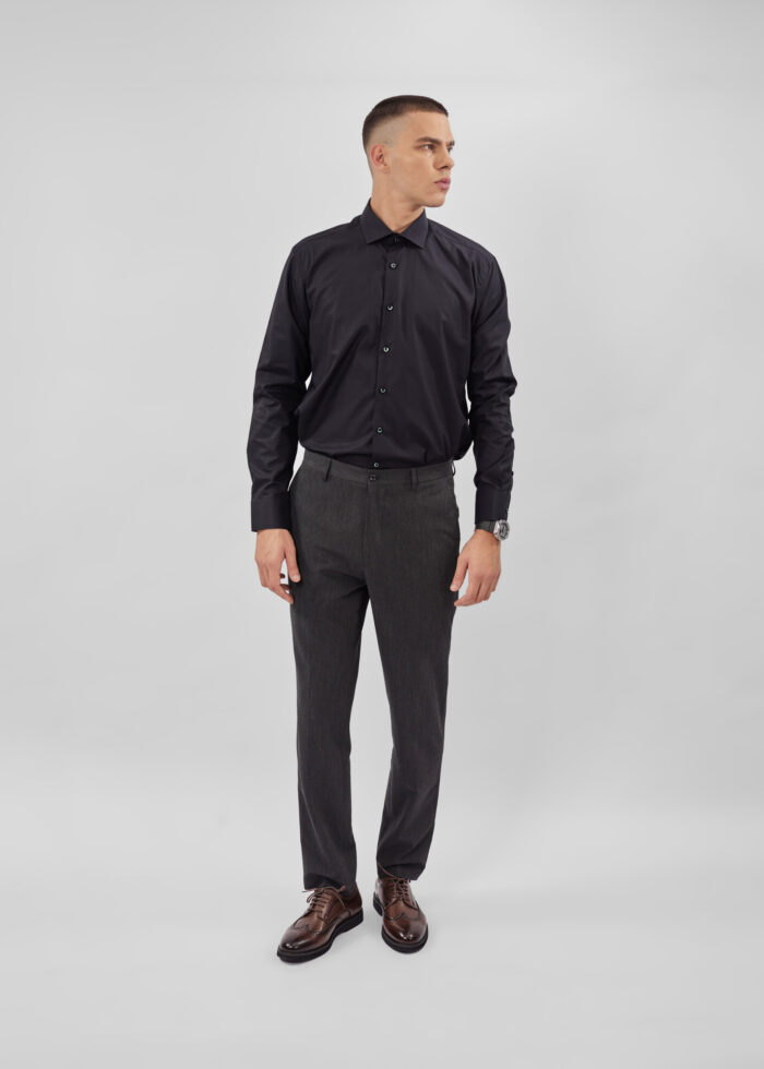 ⁦قميص رجالي سادة Slim-Fit⁩ - الصورة ⁦1⁩