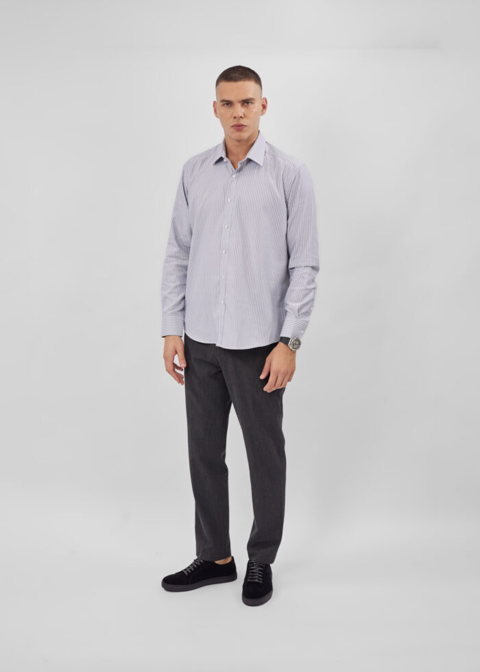 ⁦قميص رجالي مخطط Slim-Fit⁩ - الصورة ⁦1⁩