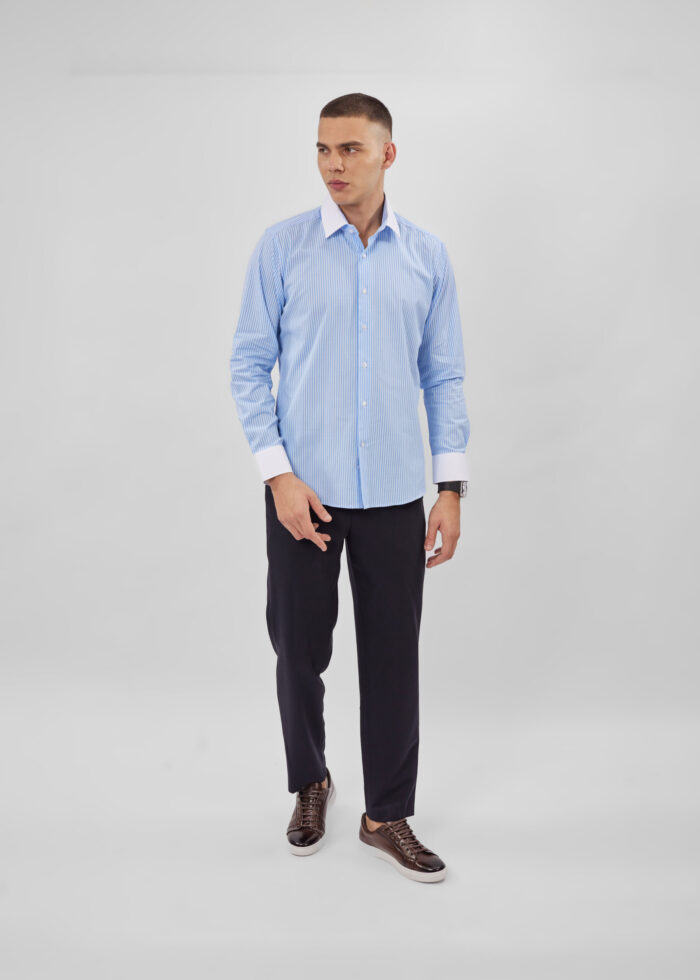 ⁦قميص رجالي مخطط Slim-Fit⁩ - الصورة ⁦1⁩