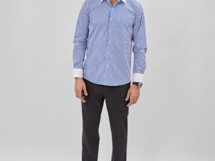 قميص رجالي مخطط Slim-Fit