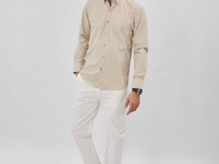 قميص رجالي سادة Slim-Fit