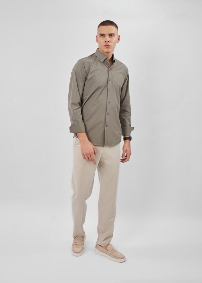 ⁦قميص رجالي سادة Slim-Fit⁩ - الصورة ⁦1⁩