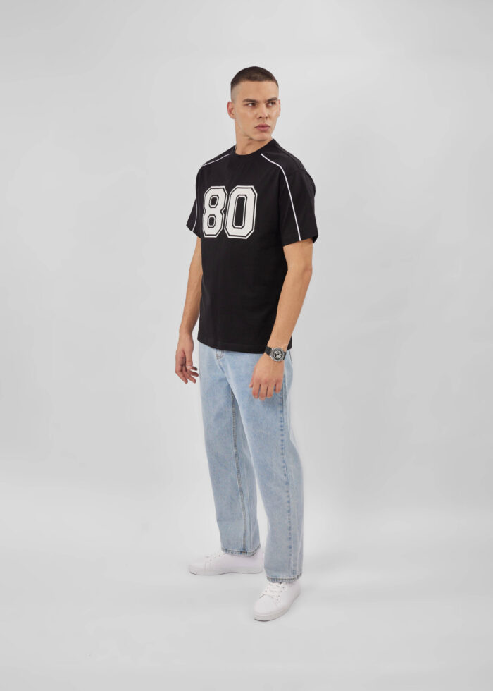 Men "80" Printed T-Shirt - Image 2