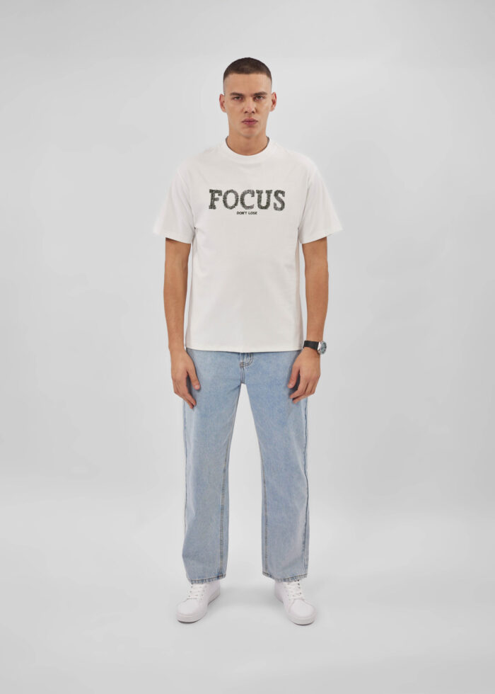 Men "Focus Don’t Lose" Printed T-Shirt - Image 1