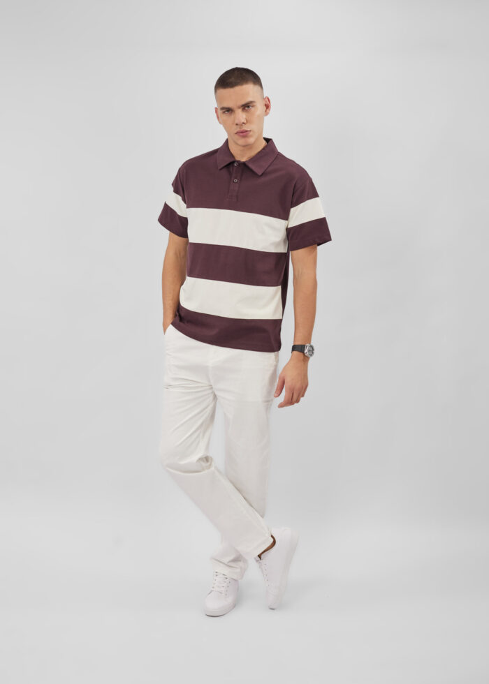 Men Striped Polo Shirt - Image 1