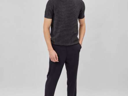 Men Knitted Patterned T-Shirt