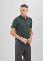 Men Knitted Striped T-Shirt - Image 2