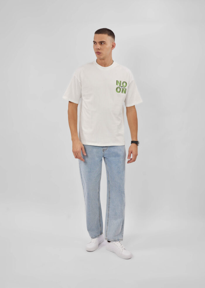 Men "NO, ON" Printed T-Shirt - Image 1