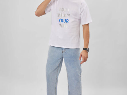 Men "Don’t Waste Your Time" Printed T-Shirt