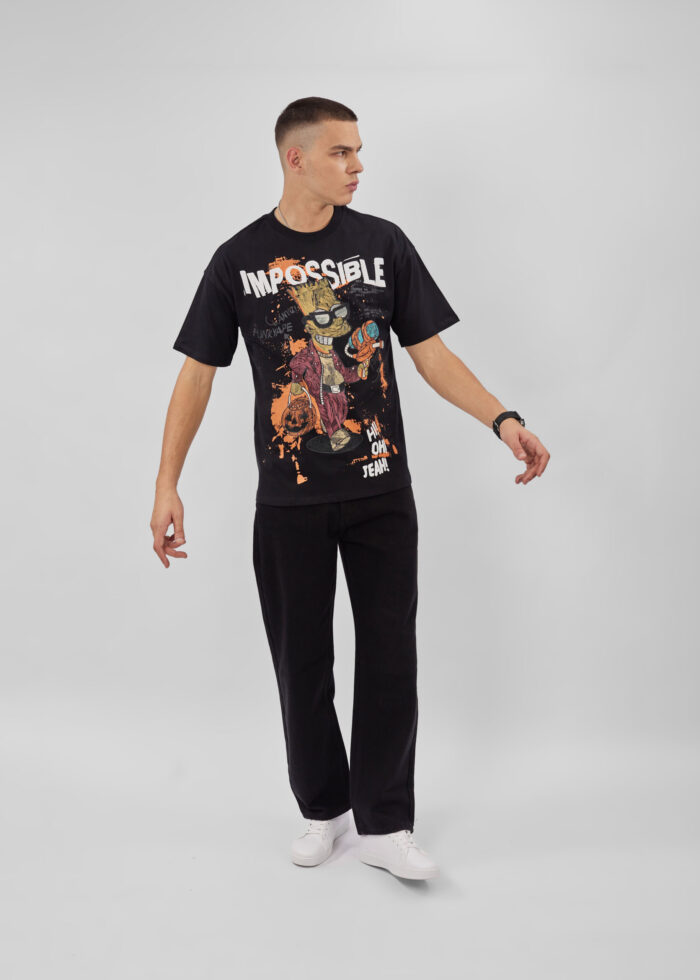 Men "Impossible" Simpsons Printed T-Shirt - Image 2