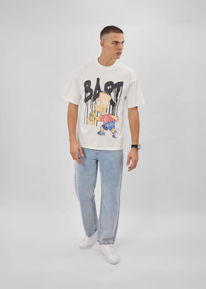 Men "Bart" Simpsons Printed T-Shirt - Image 1