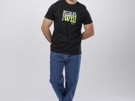 Men "I Can and I Will" Printed T-Shirt