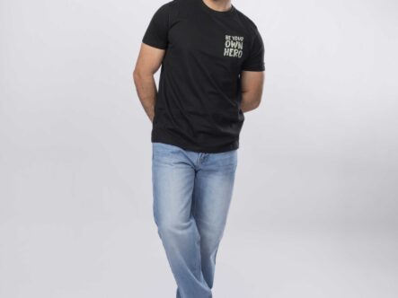 Men "Be Your Own Hero" Printed T-Shirt