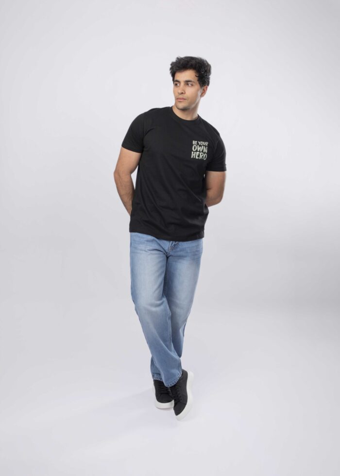 Men "Be Your Own Hero" Printed T-Shirt - Image 1