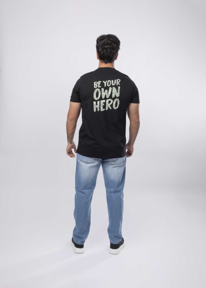 Men "Be Your Own Hero" Printed T-Shirt - Image 2