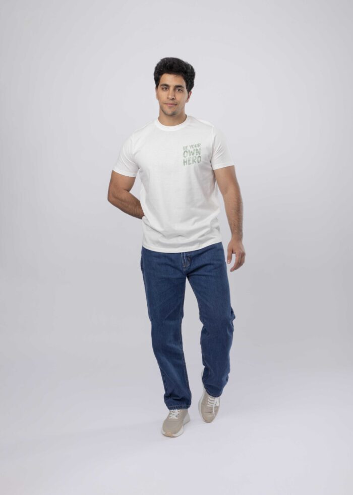Men "Be Your Own Hero" Printed T-Shirt - Image 1
