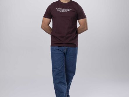 Men "In the Quietude of Simplicity, Find Serenity" Printed T-Shirt