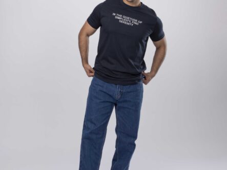Men "In the Quietude of Simplicity, Find Serenity" Printed T-Shirt