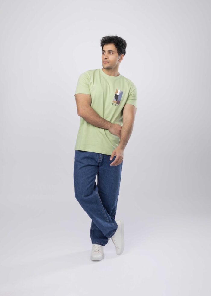 Men "Without geometry life is pointless" Printed T-Shirt - Image 1