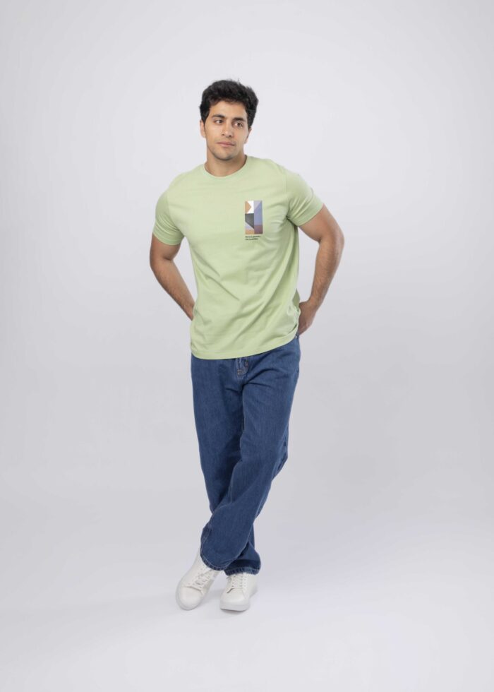 Men "Without geometry life is pointless" Printed T-Shirt - Image 2