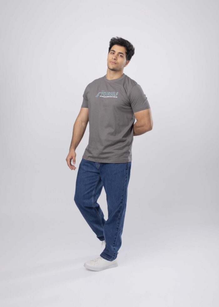 Men "Push yourself" Printed T-Shirt - Image 2