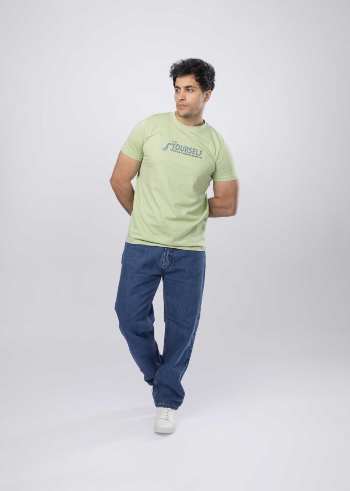 Men "Push yourself" Printed T-Shirt - Image 1