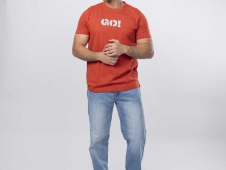 Men "Go" Printed T-Shirt