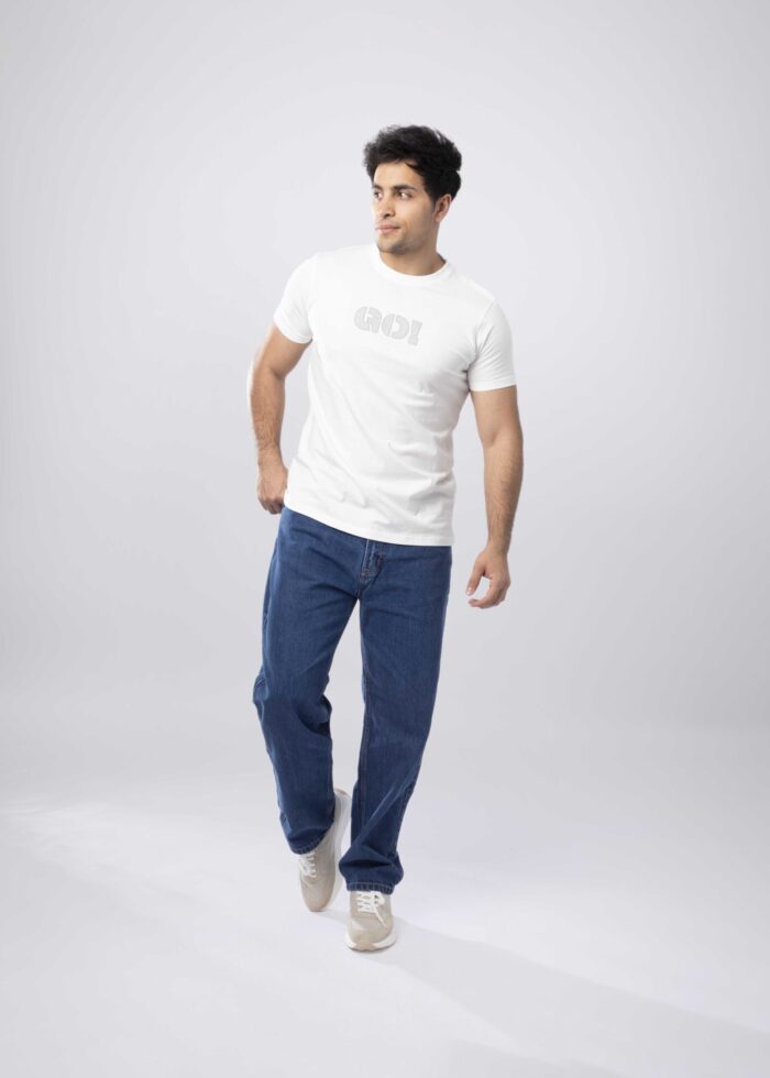 Men "Go" Printed T-Shirt - Image 1