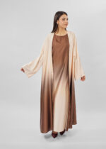 ⁦عباية نسائي قطعتين بتصميم الوان مصبوغة⁩ - الصورة ⁦2⁩